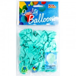50 Balões Menta 12 cms