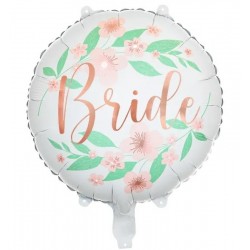 Balão Foil Bride com Folhagem