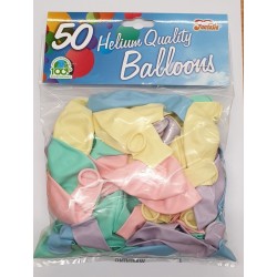 50 Balões Cores Pastel...