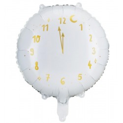 Balão Foil Relógio Branco e...