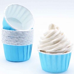 24 Formas Cup Cakes Azul Claro
