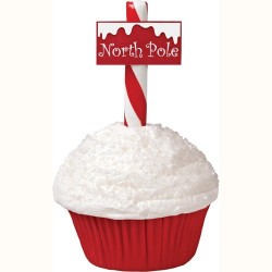 Kit de Decoração de Cup Cakes Polo Norte
