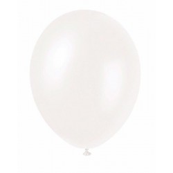 50 Balões Brancos Iridiscentes