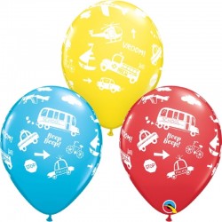 25 Balões Meios de Transporte