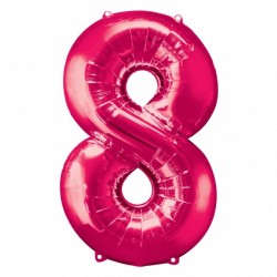 Balão Metalizado Nº 8 Rosa