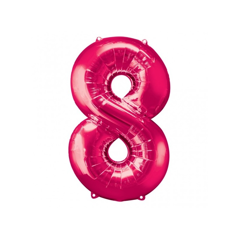 Balão Metalizado Nº 8 Rosa