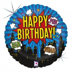 Balão Happy Birthday Super...