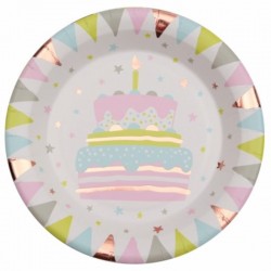 10 Pratos Pastel Birthday
