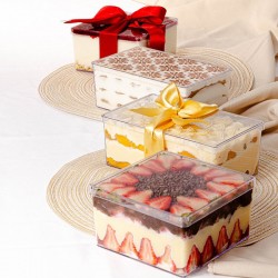 Cake Box Cristal Quadrada...
