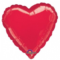 Balão Coração Metálico 45 cms 