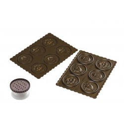 Kit de Cortador e Moldes para Chocolate e Doces 