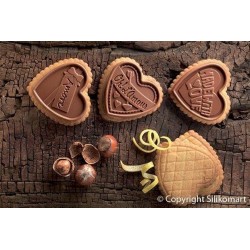 Kit de Cortador de Bolachas e Moldes para Chocolate e Doces Amor