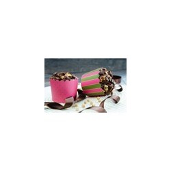 Pack de 12 Taças Muffins Riscas + Bolinhas Castanho/Rosa, PB337107 