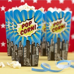 Caixas de Pipocas Festa Super Heróis -Pop Art 
