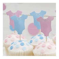 Toppers Doces e Salgados Babygrow - Little Lady or Mini Mister