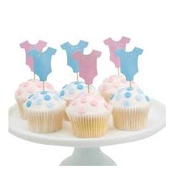 Toppers Doces e Salgados Babygrow - Little Lady or Mini Mister