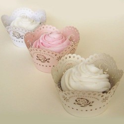 Wrappers Cup Cake Motivo Rosas 