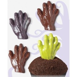 Molde de Doces e Chocolate Mãos de Zoombie