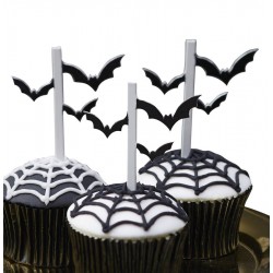 Toppers Cup Cakes Morcegos Halloween - Trick Or Treat