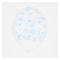 Pack de 5 Balões Confetis Impressos Azul