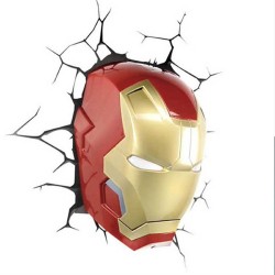 Máscara Iron Man 3D Decorativa/Night Light
