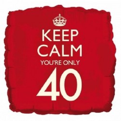 Balão foil 18" "Keep Calm You're only 40"