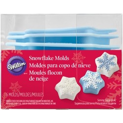 Pack 6 Forminhas de Silicone Formato Flocos de Neve