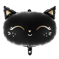 Balão Gato Preto e Dourado