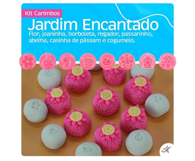 Carimbos para Brigadeiros Jardim Encantado