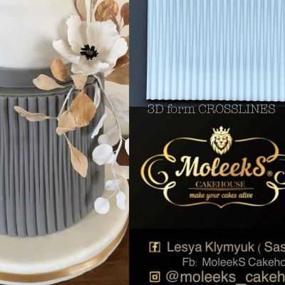 Molde Silicone Crossline Moleeks Cakehouse