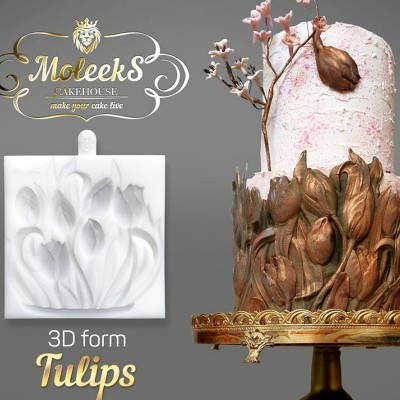 Molde Silicone Tulipas 3D Moleeks Cakehouse