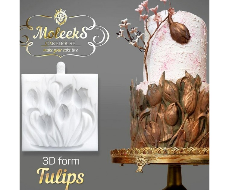 Molde Silicone Tulipas 3D Moleeks Cakehouse