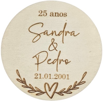 Íman Comemorativo Bodas 25 Anos SOB ORÇAMENTO