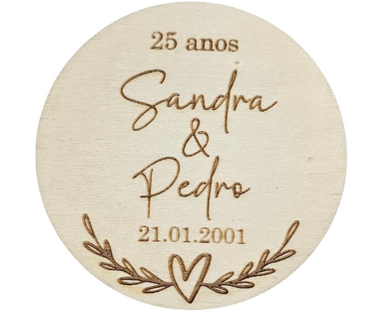 Íman Comemorativo Bodas 25 Anos SOB ORÇAMENTO