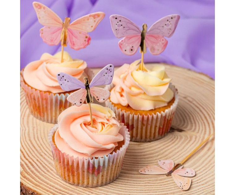 Toppers Cup Cakes Borboletas 