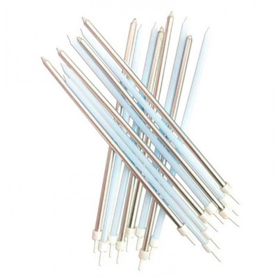 Velas Altas Prata e Azul