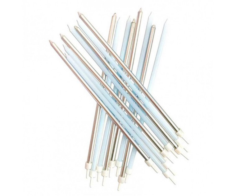 Velas Altas Prata e Azul