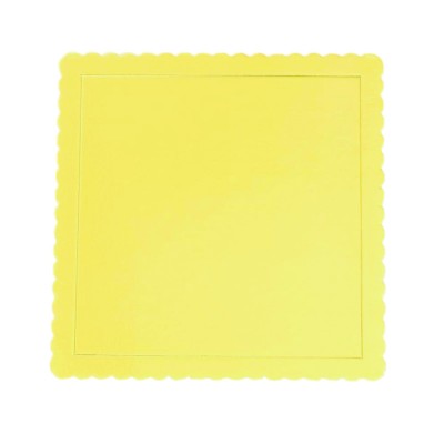 Base Quadrada Cartão Dourada 20 cms