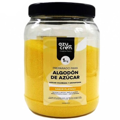 Açúcar Algodão Doce Amarelo Sabor Banana