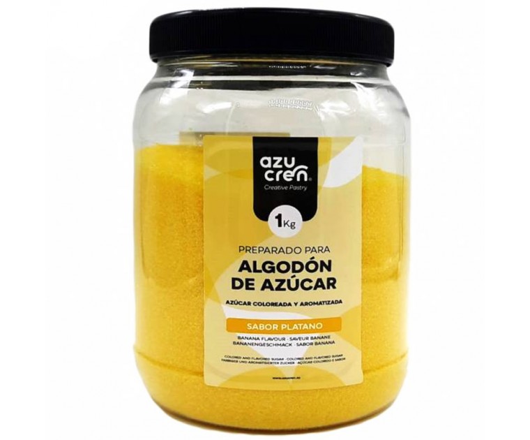 Açúcar Algodão Doce Amarelo Sabor Banana