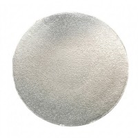 Placa Redonda Prateada 25 cms