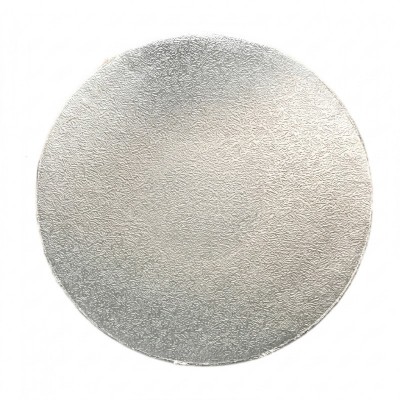 Placa Redonda Prateada 25 cms