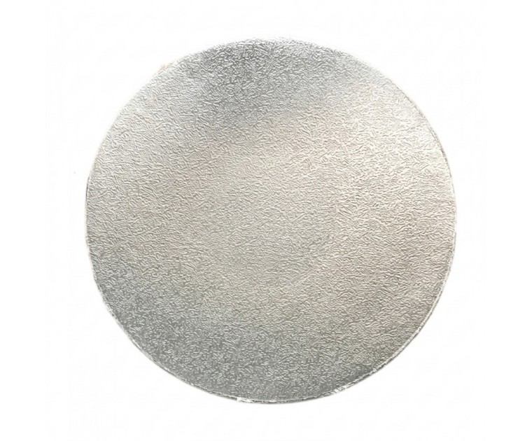 Placa Redonda Prateada 25 cms