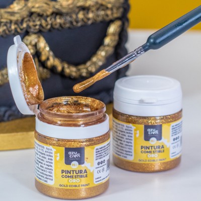 Tinta Metálica Comestível Dourada 35 ml