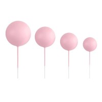Topo Bolo Bolas Rosa Claro