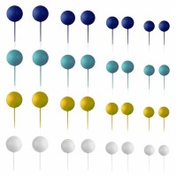 Topo Bolo Bolas Mix Azul