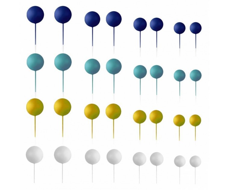 Topo Bolo Bolas Mix Azul