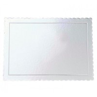 Base Rectangular Prata Recortada 25x30 cms