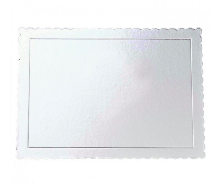 Base Rectangular Prata Recortada 25x30 cms Base Rectangular Prata Recortada 25x30 cms