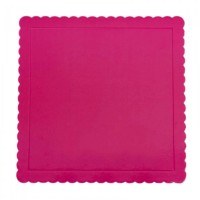 Base Quadrada Recortada Rosa Forte 20 cms